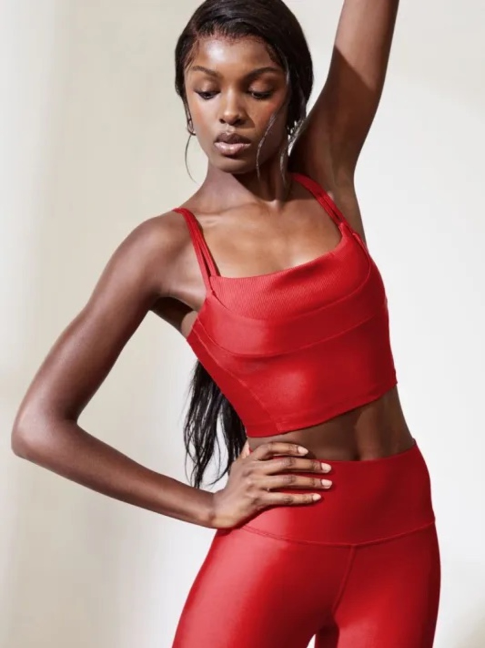Alo Airlift Street Goddess Bra Tank - Classic Red - S